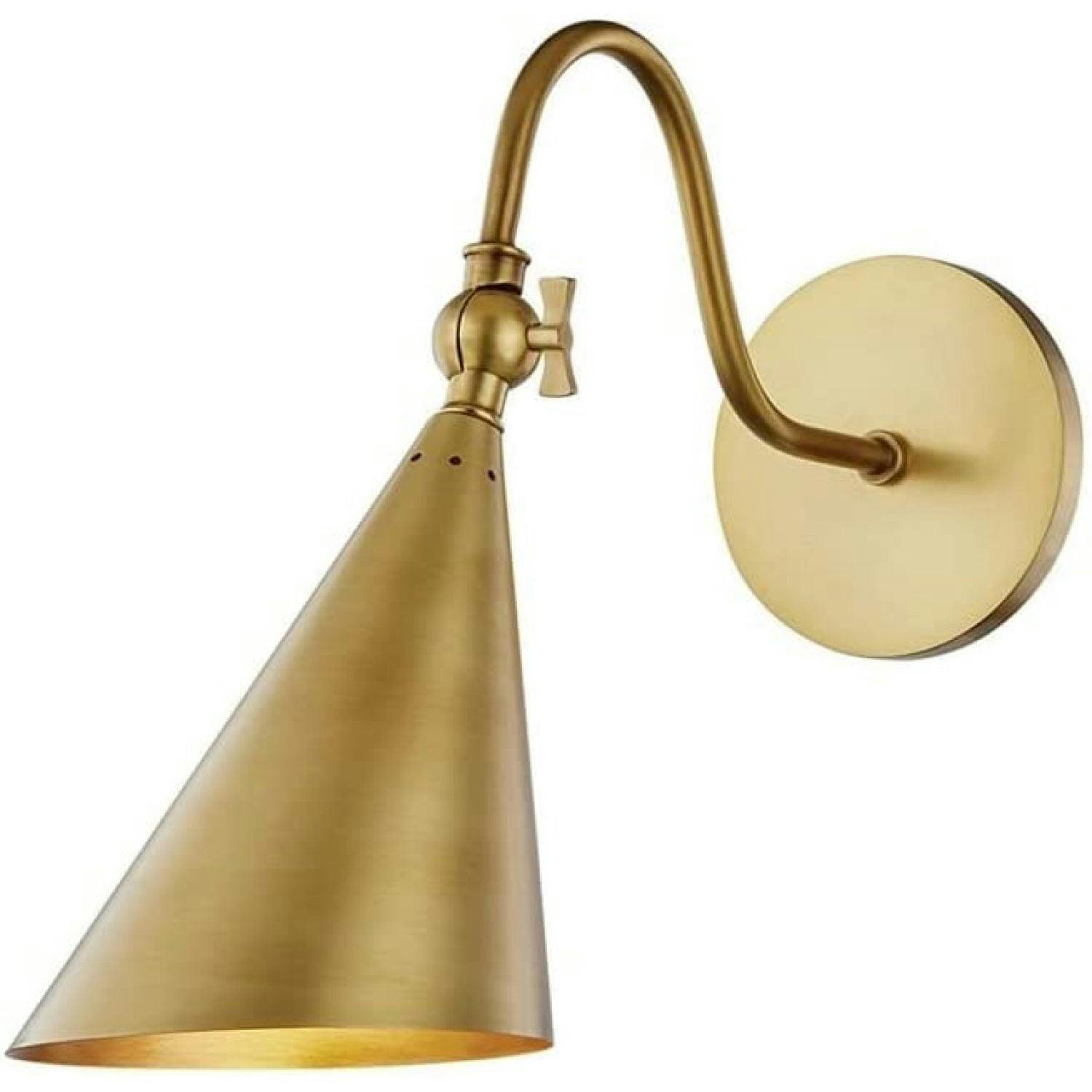 Laurent Aged Brass 1-Light Plug-In Electric Sconce