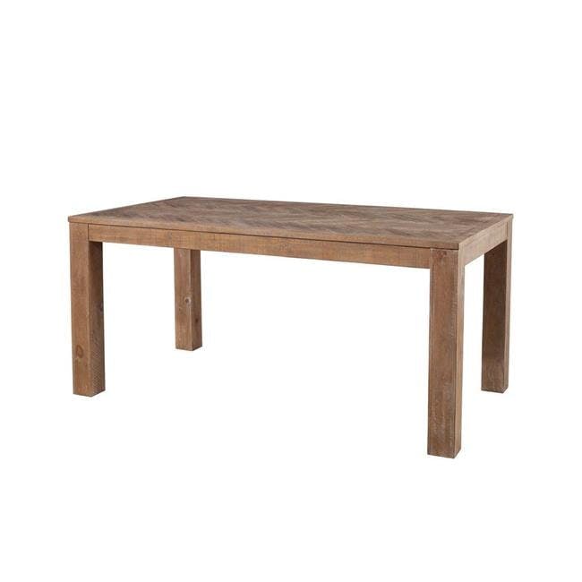 Shae Weathered Natural Wood Fixed Top Dining Table