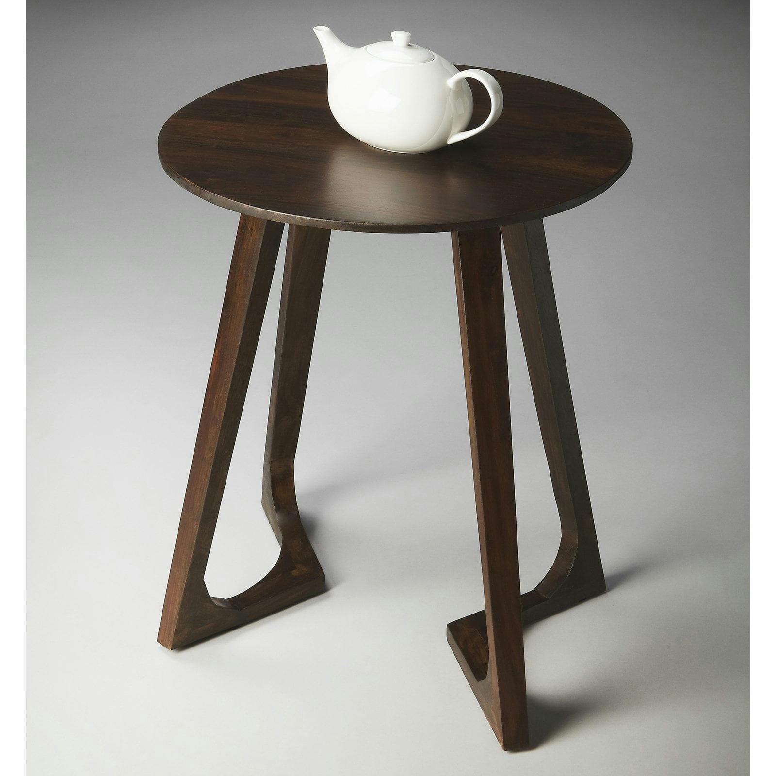 Dobbs Dark Brown Solid Wood Accent Table