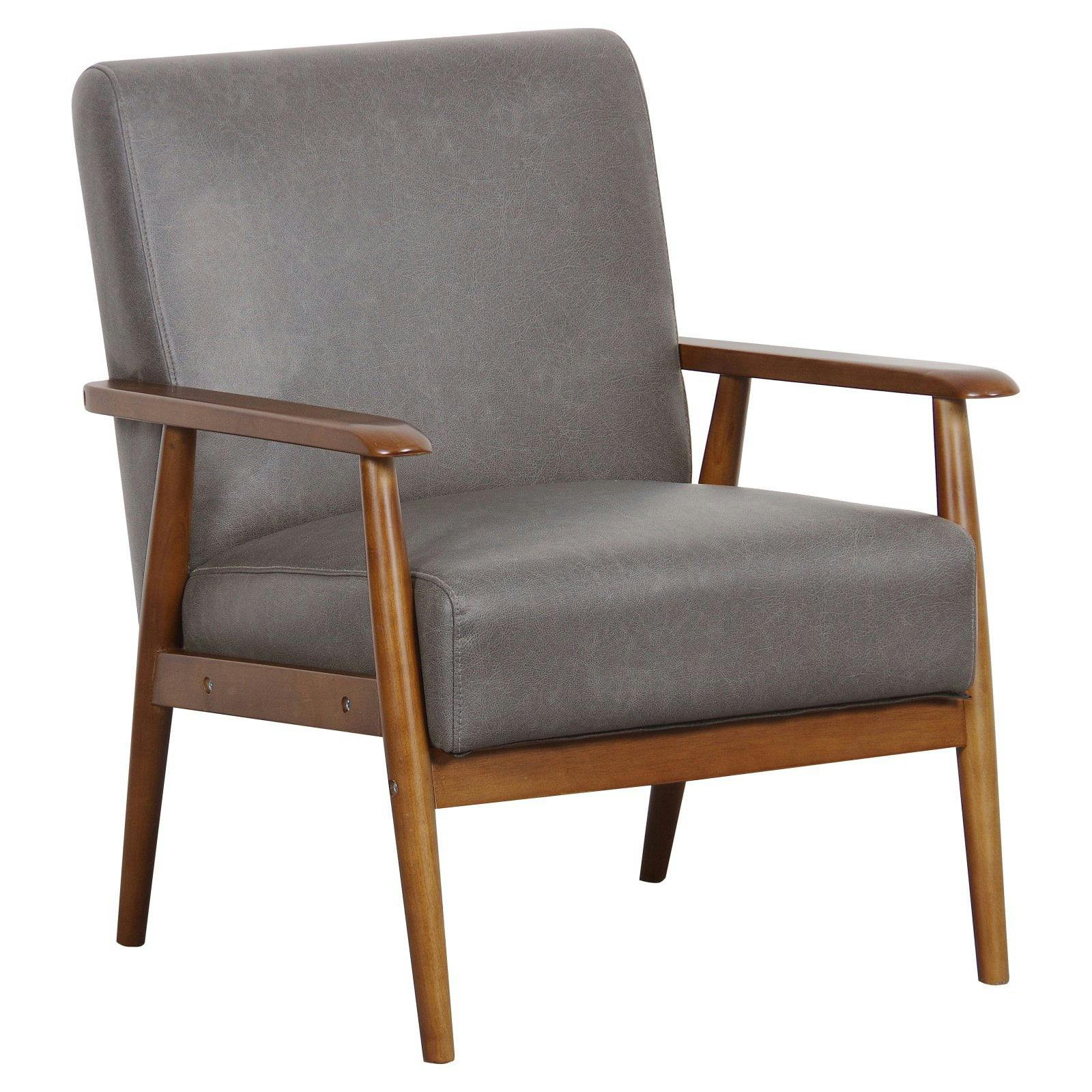 Jarin Grey Upholstered Wood Frame Armchair