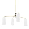 4 Light Chandelier-19.5 Inches Tall And 45 Inches Wide Mitzi H612804-Agb/Sbk
