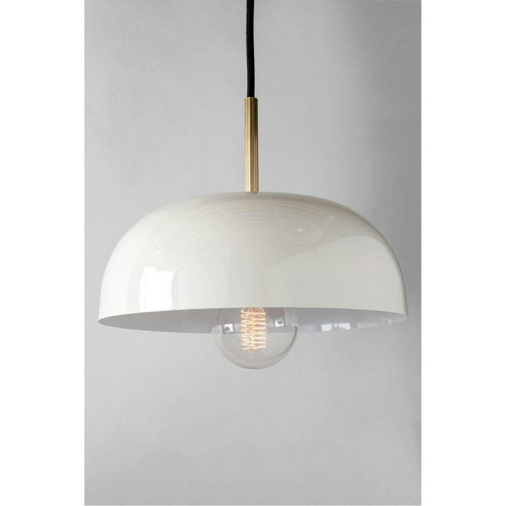 Dea 14" Aged Brass and Pink Large Pendant Light