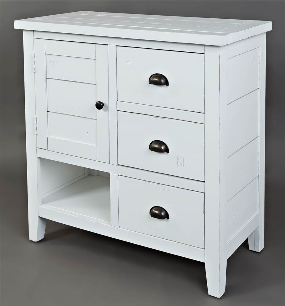 Accent Chest in Weathered White Finish