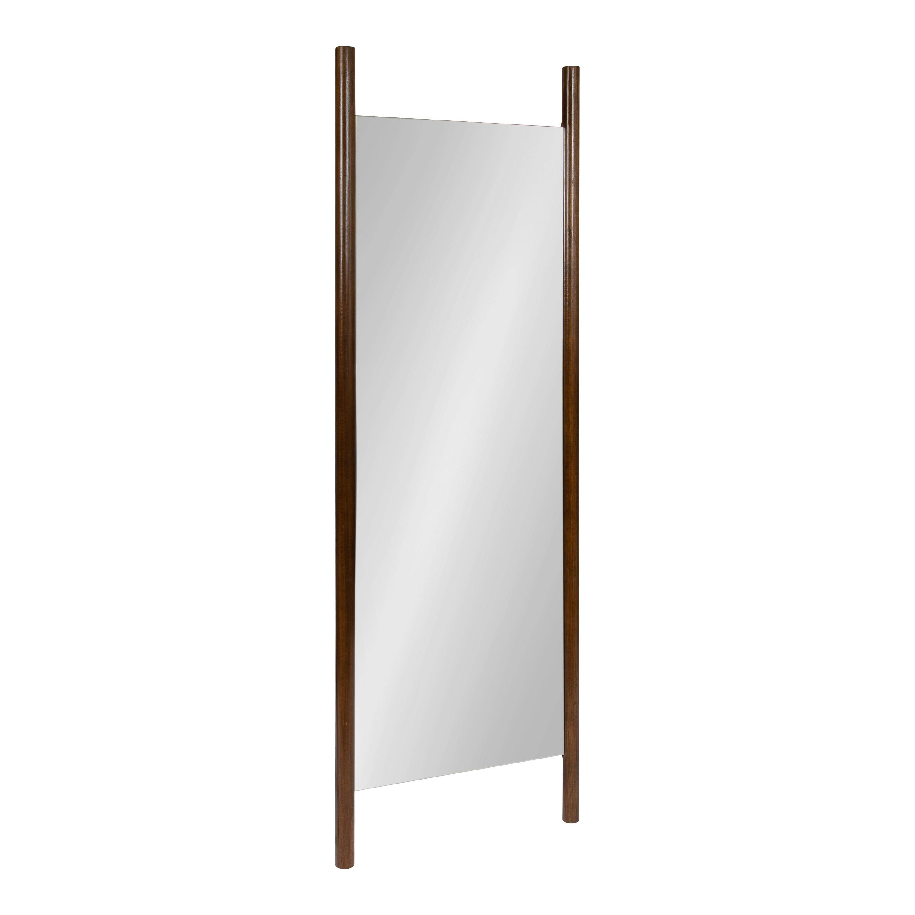 Parkman 21"x67" Walnut Brown Wood Wall Leaner Mirror