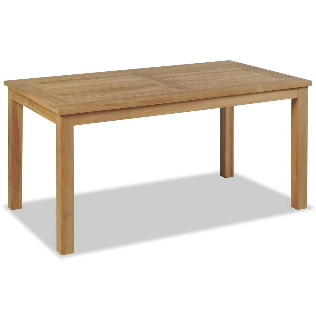 Rustic Teak Wood Rectangular Outdoor Coffee Table 35.4"x19.7"