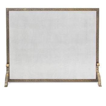 Bay Branch Embossed Single Panel Screen-Antique Brass
