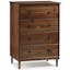 Lafever Classic 4-Drawer Walnut Solid Wood Dresser