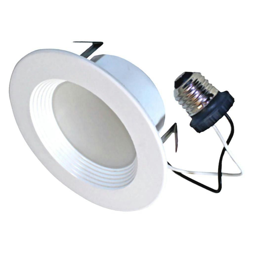 Dimmable Soft White LED Downlight Kit, 7.5W E26, Indoor/Outdoor