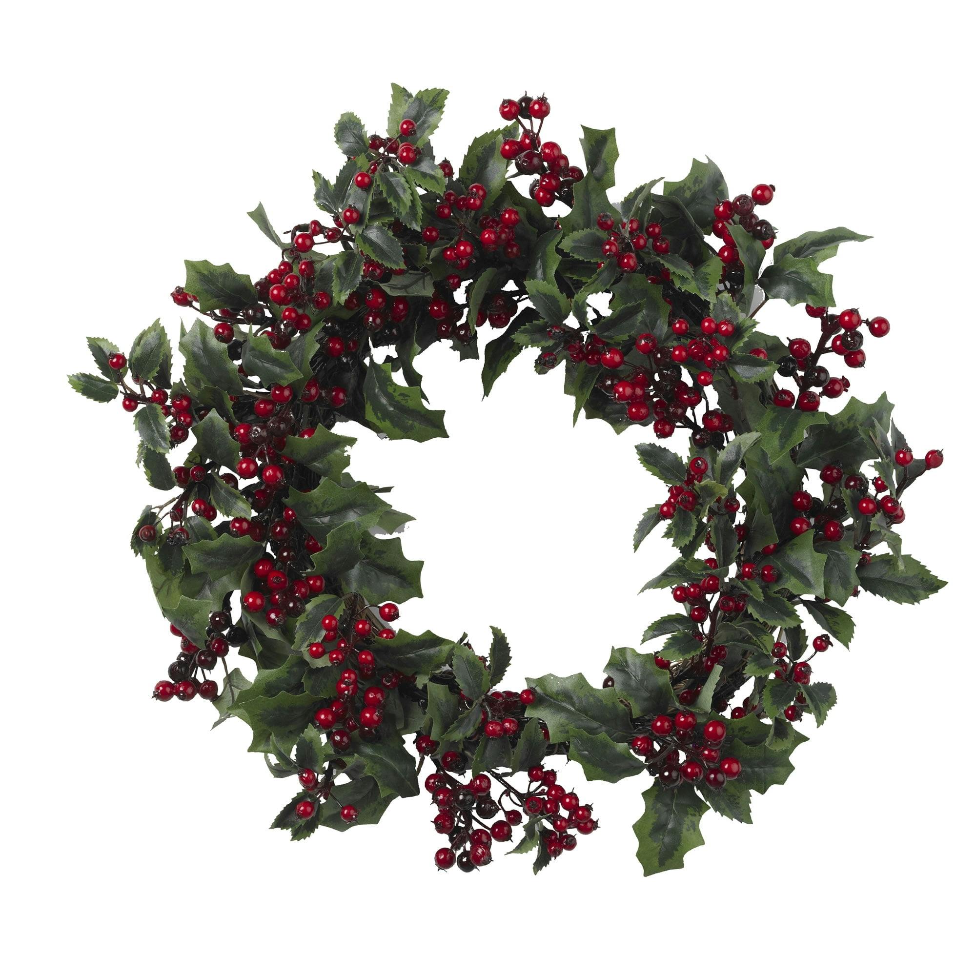 Timeless Elegance 24" Holly Berry Artificial Wreath