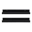 Sleek Black 24" Modern Floating Wall Shelf Set - 2 Pack