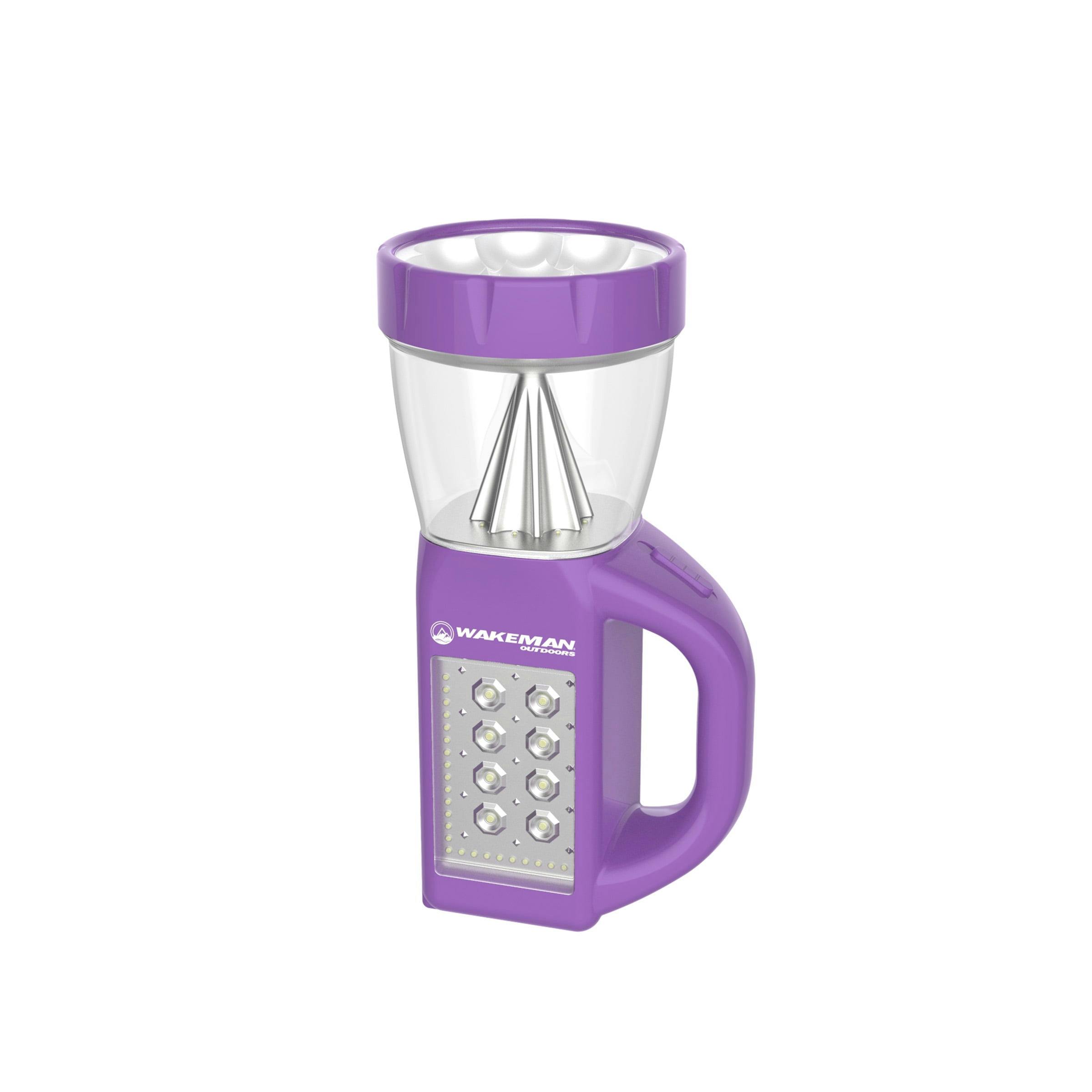 Compact Versatile 3-in-1 Purple LED Lantern Flashlight and Panel Light
