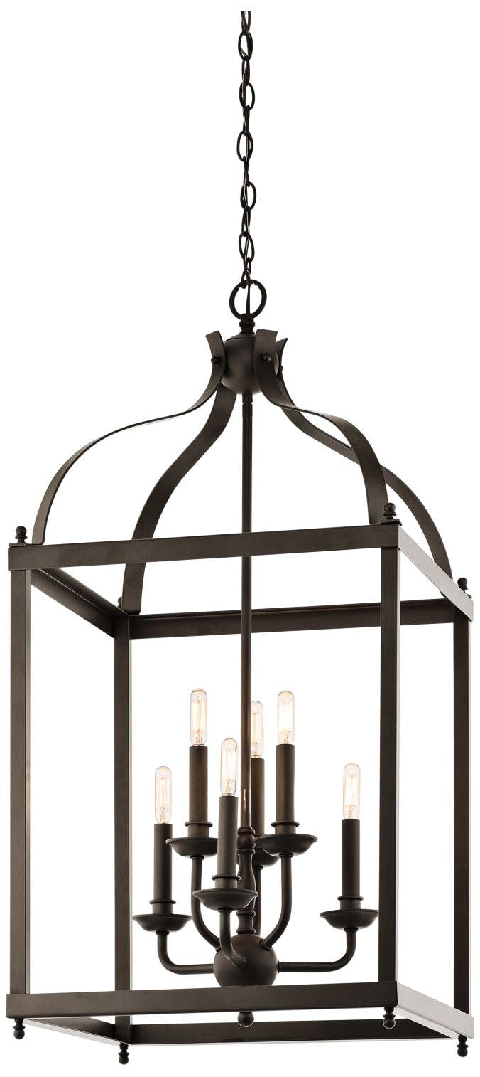 Distressed Bronze 36.25" Traditional Cage Pendant Light