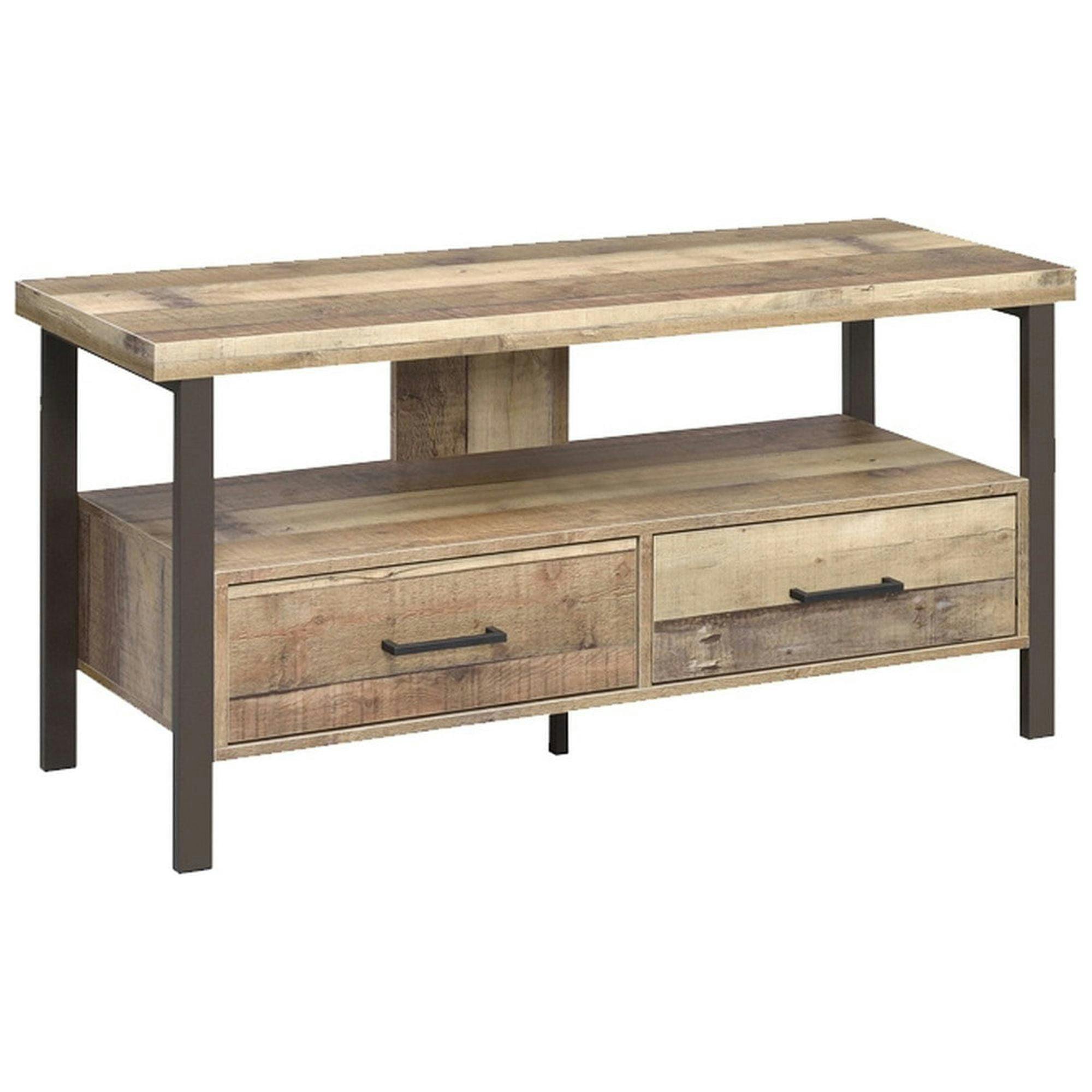 Charismatic Weathered Pine 48" TV Console with Storage