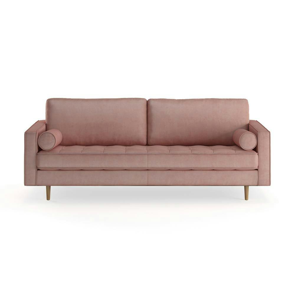 AEON Bloomfield Velvet sofa, Blush Pink Velvet