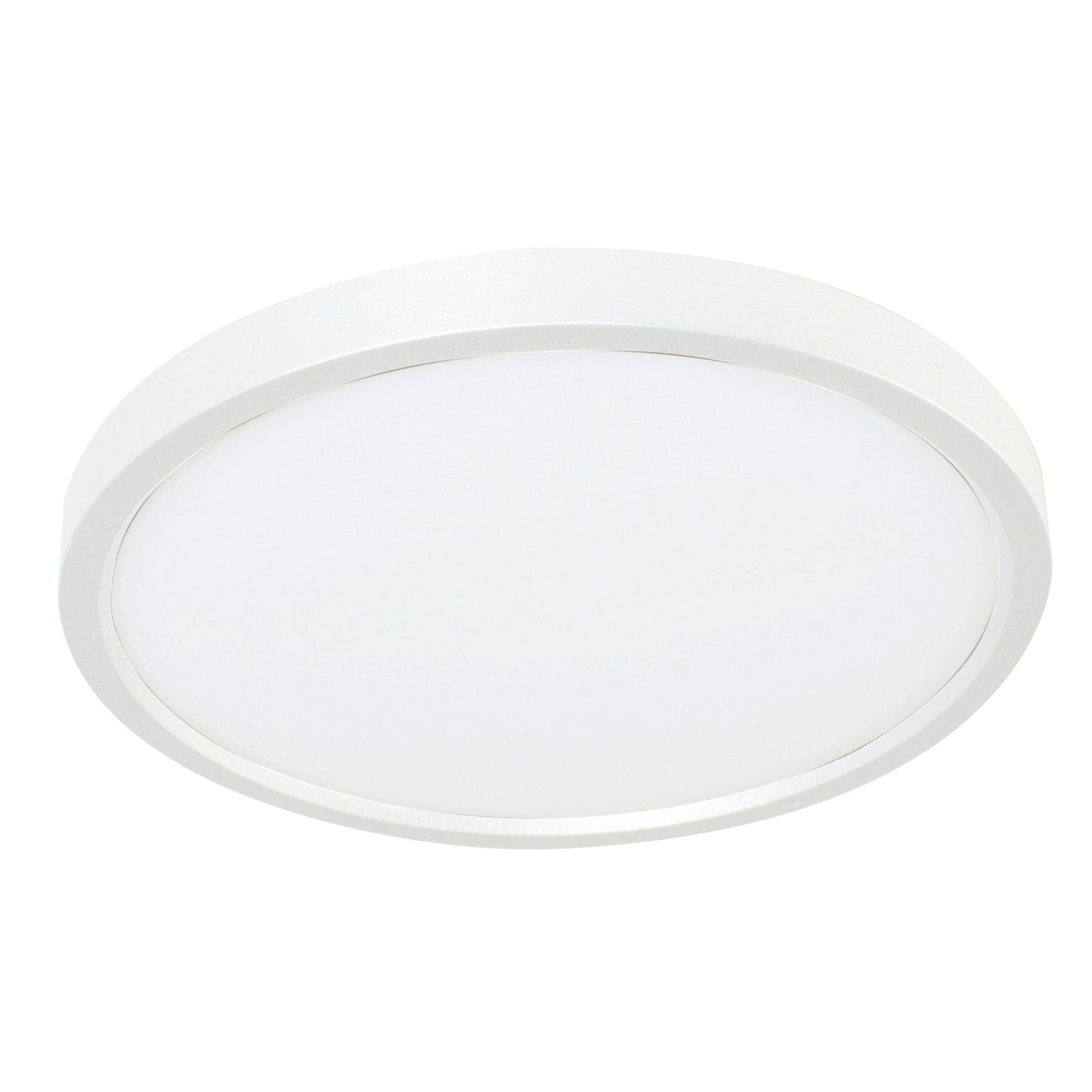 Satin Nickel 6" Round LED Flush Mount with Frosted Acrylic Shade