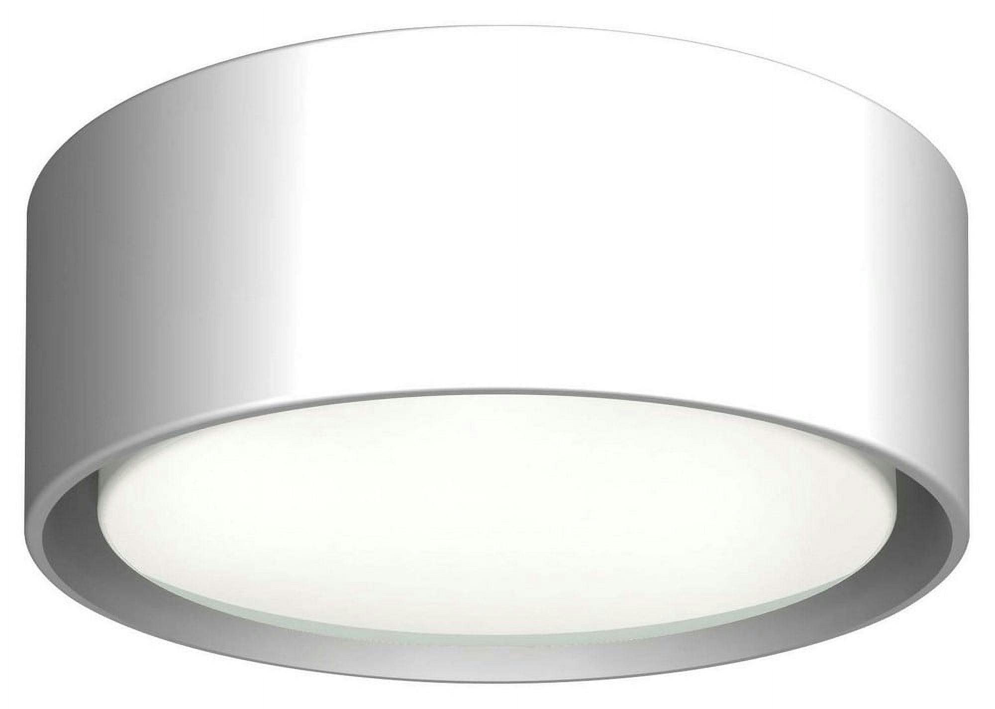 Flat White 5'' LED Ceiling Fan Light Kit with Etched Glass Shade