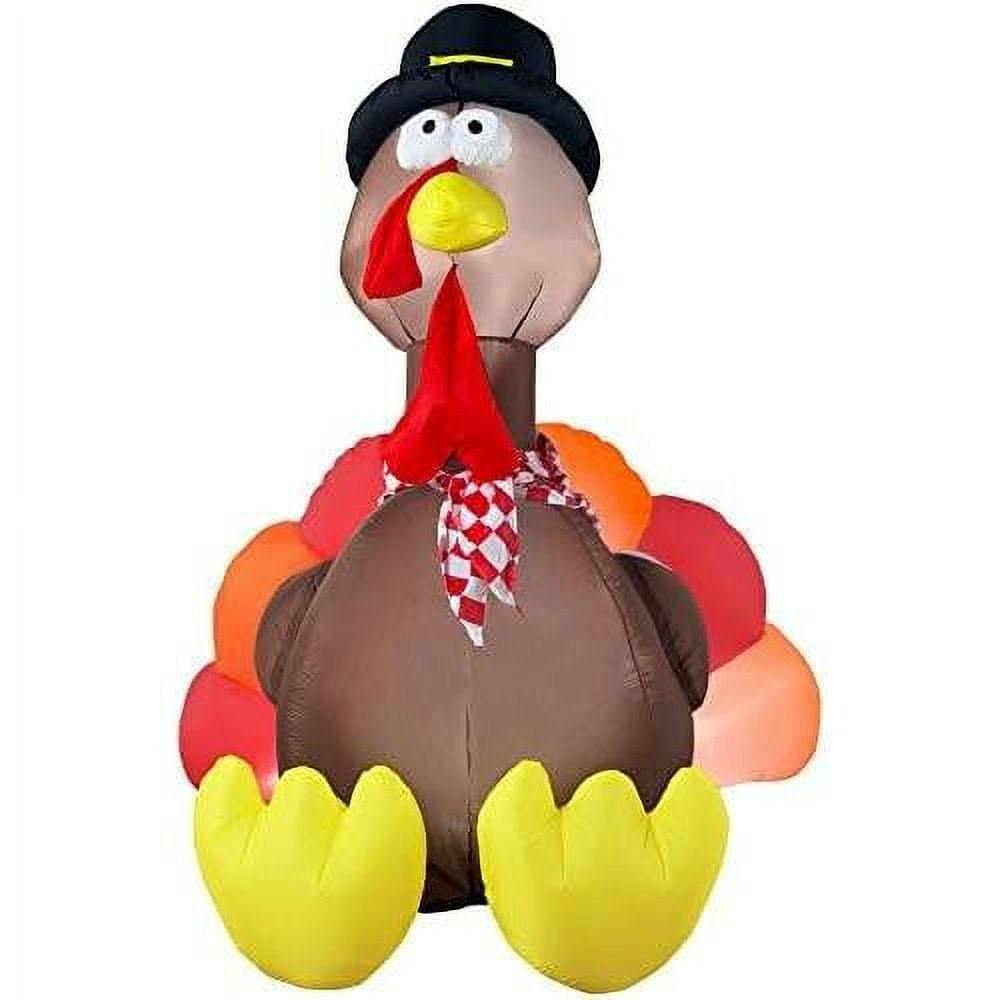 Autumn Splendor 6-Foot Airblown Inflatable Turkey for Indoor/Outdoor Decor