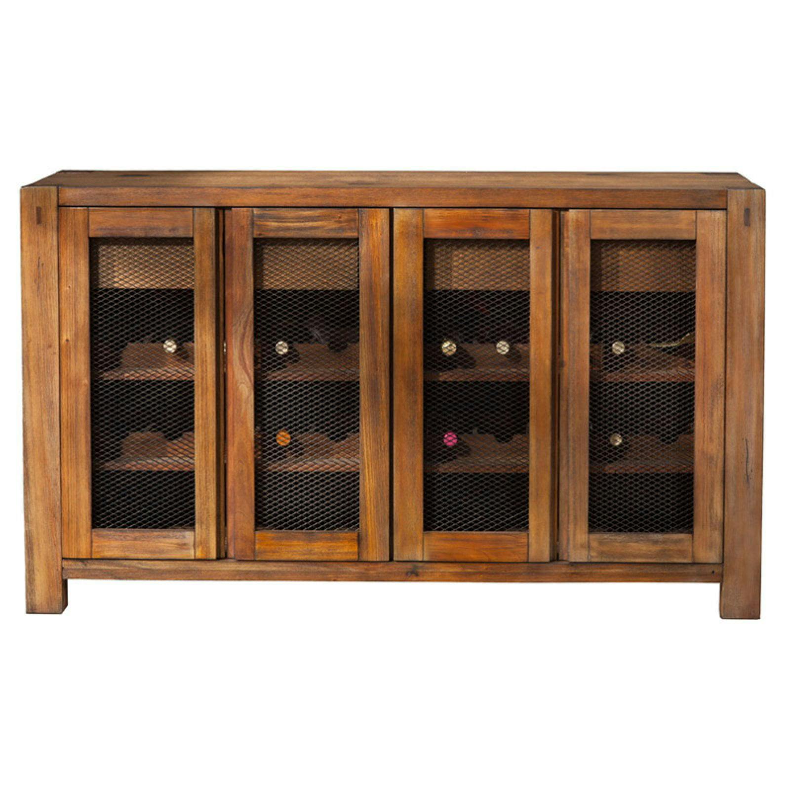 Salvaged Mahogany 58" Rustic Sideboard with Wine Storage
