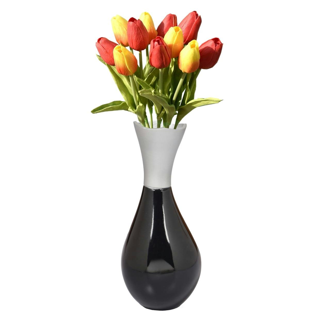 Aluminum-Casted Modern Decorative Flower Table Vase Duo