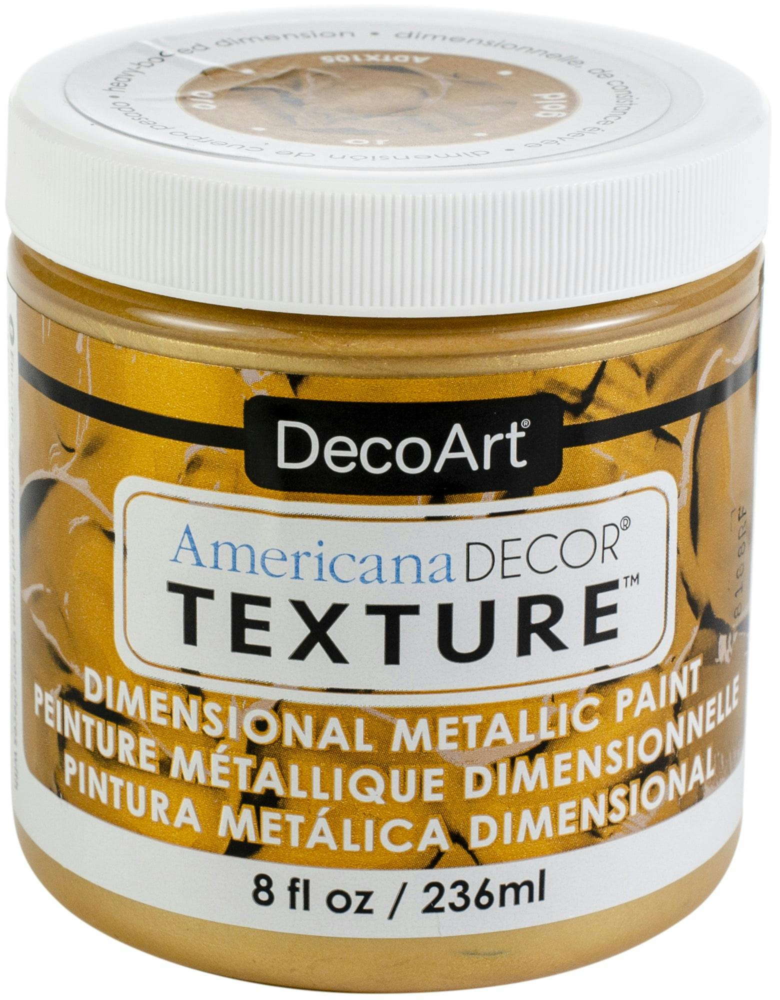 DecoArt Americana 8oz Gold Metallic Texture Paint