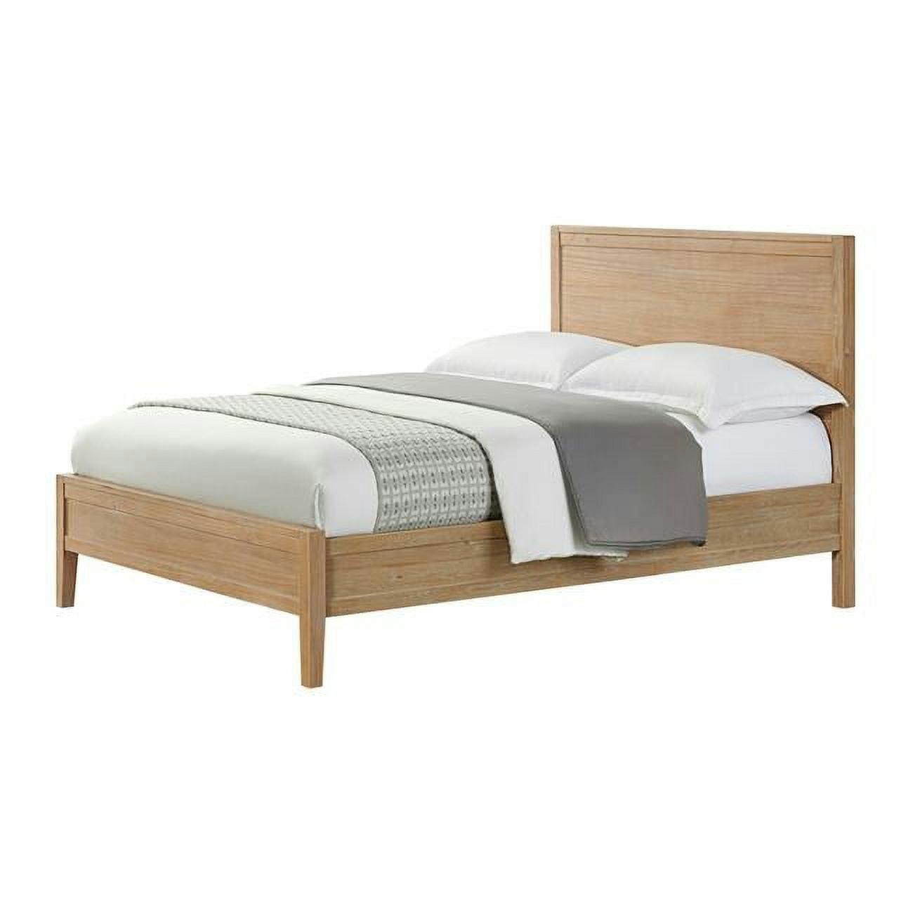 Arden Light Driftwood Pine Queen Bed with High Profile Headboard