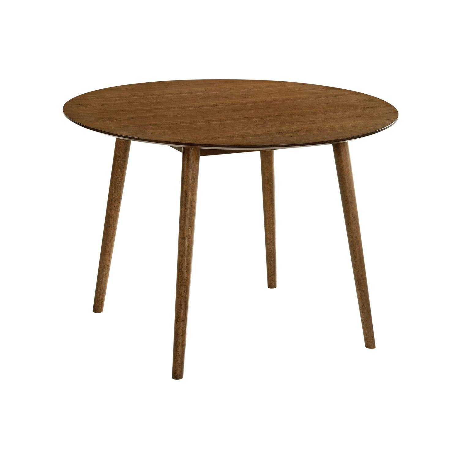 Arcadia 42" Round Walnut Wood Contemporary Dining Table