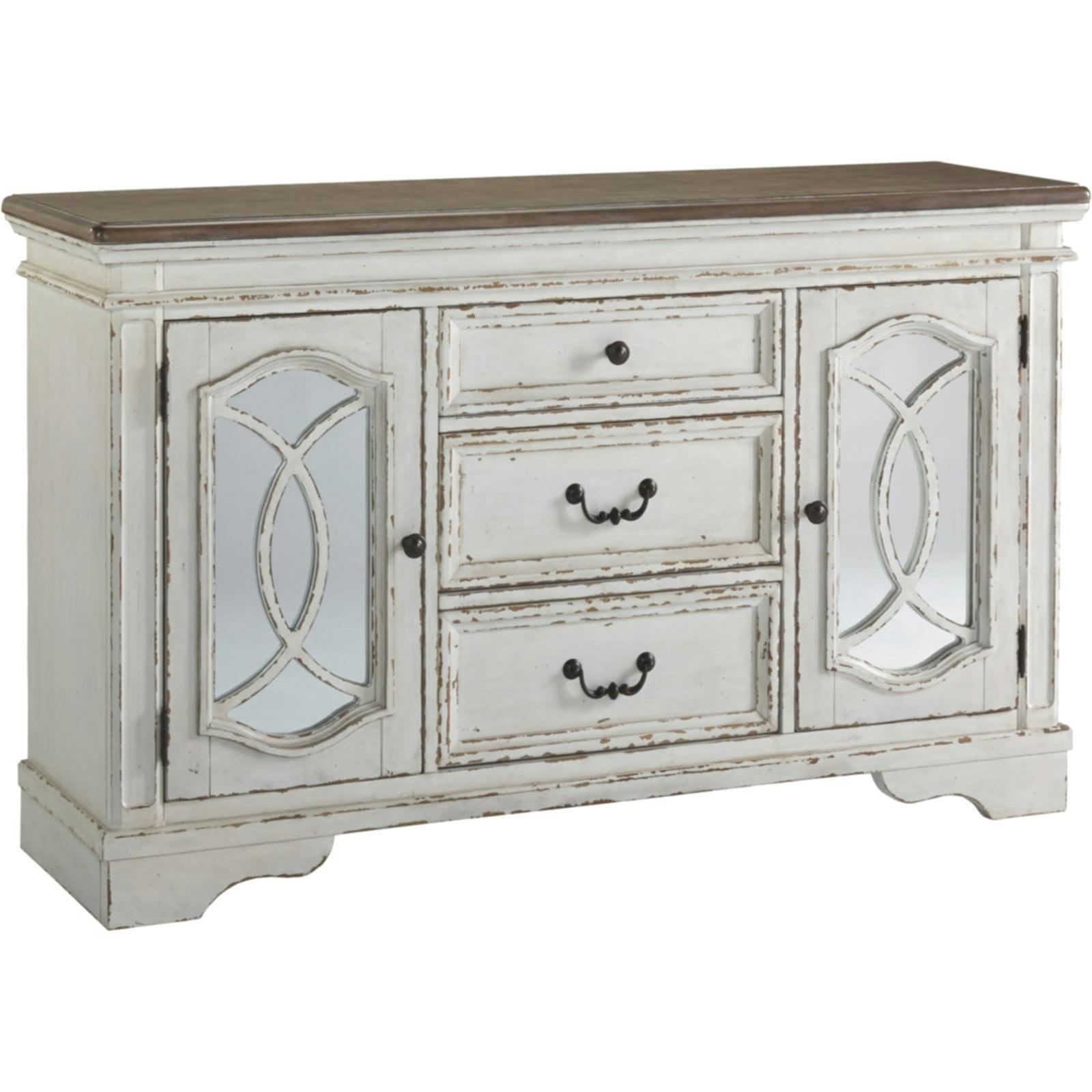 Hayley 59" Chipped White French Country Dining Server