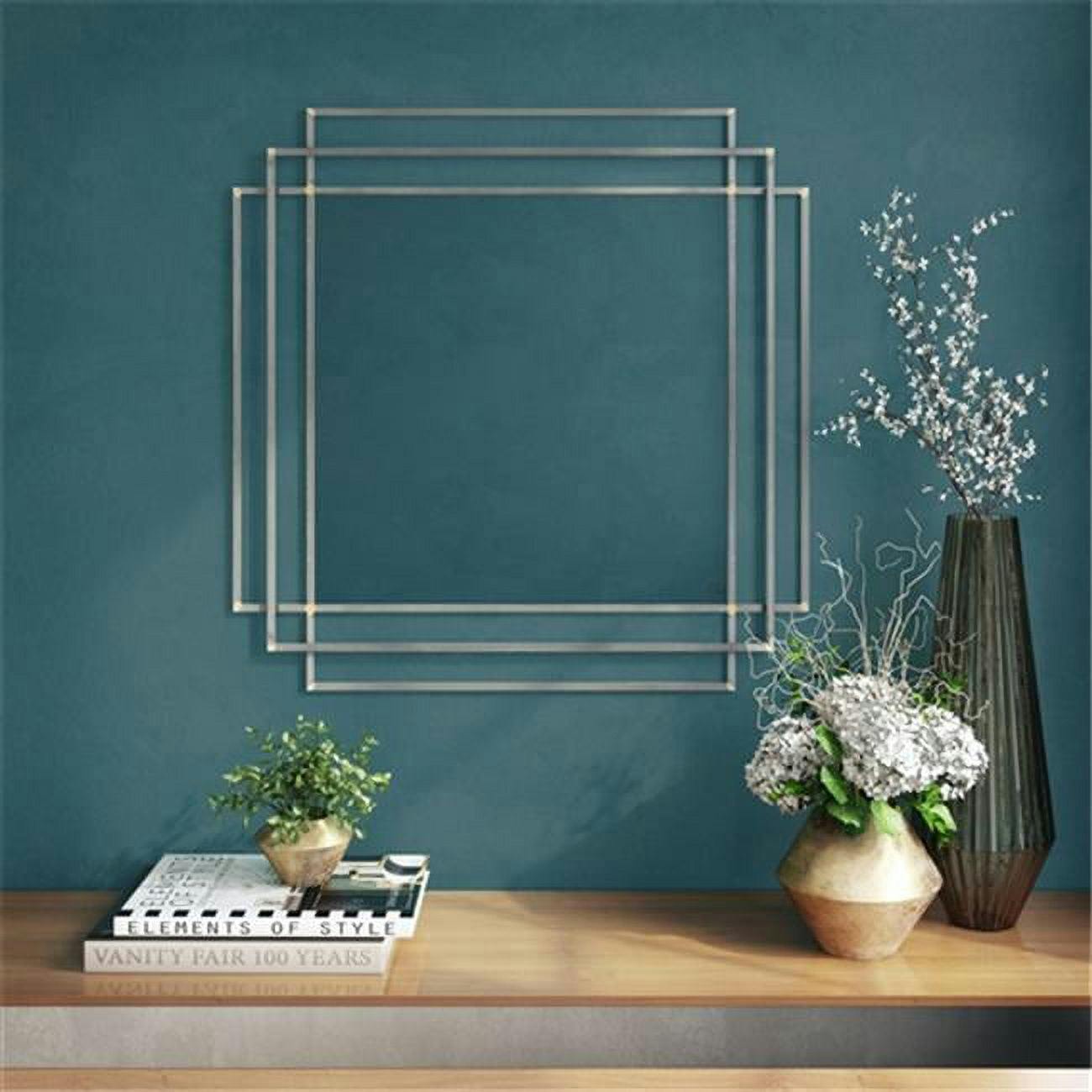 Elegant Gold Rectangular Bathroom Vanity Mirror 32.5"x32.5"