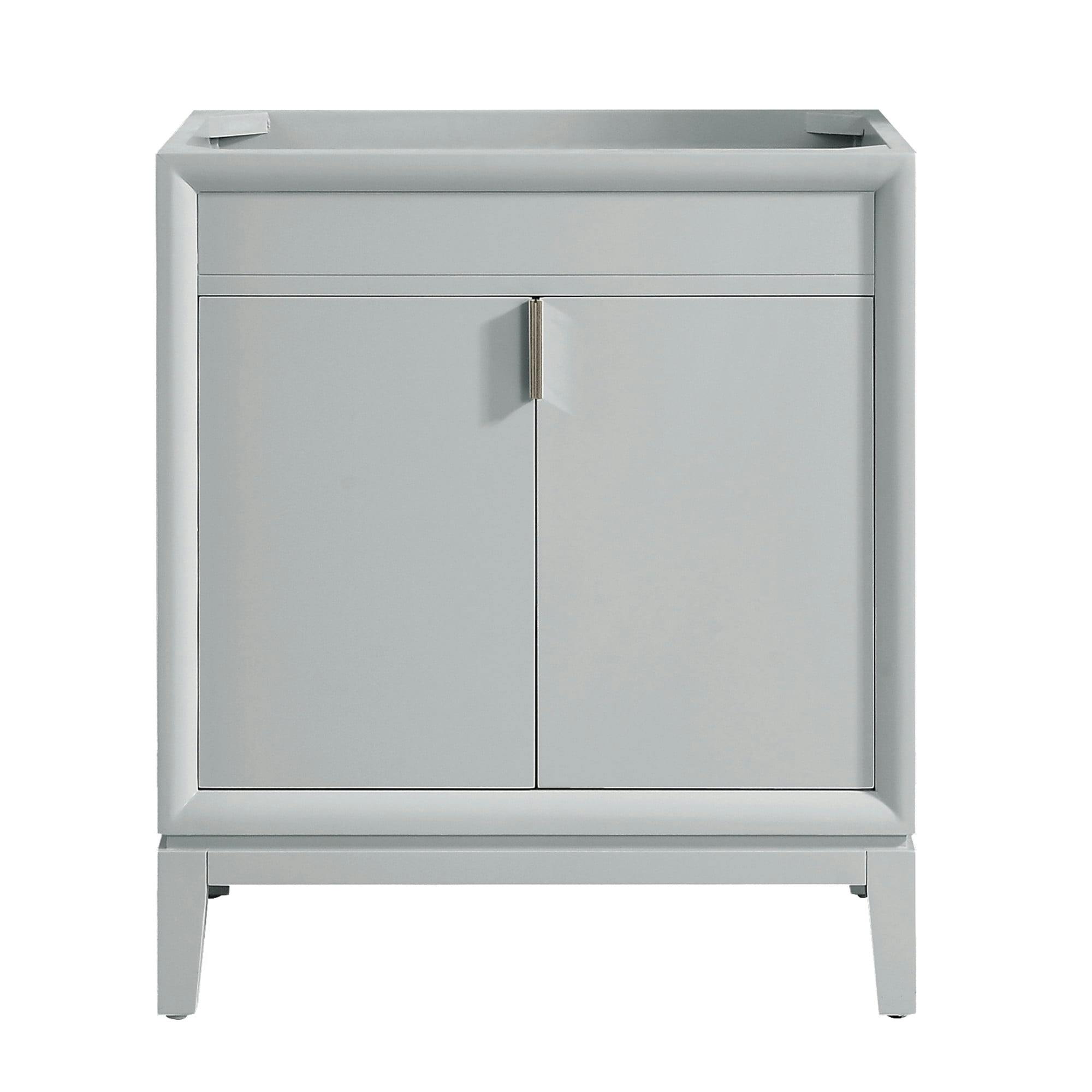 Modern Dove Gray 30" Solid Wood Freestanding Vanity Cabinet