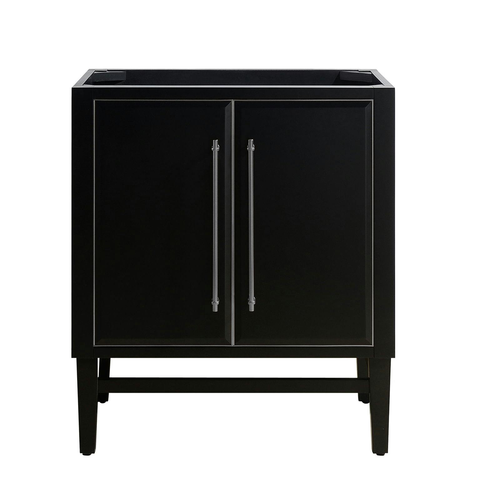 Mason 30" Black Solid Wood Single Freestanding Vanity Cabinet