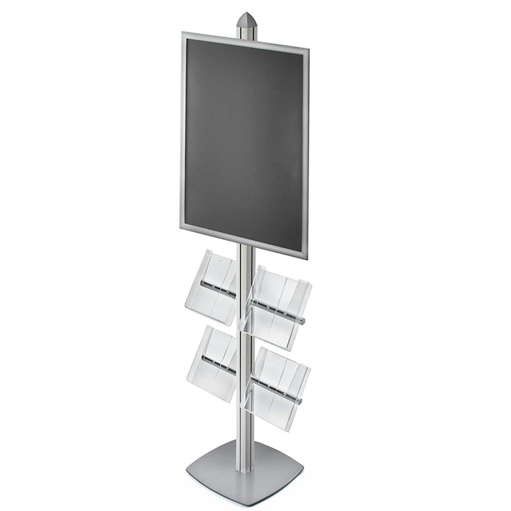 Azar Sky Tower 75.6" Metal and Acrylic Display Stand with Snap Frame