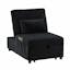 Regal Black Velvet Adjustable Sleeper Lounge Chaise