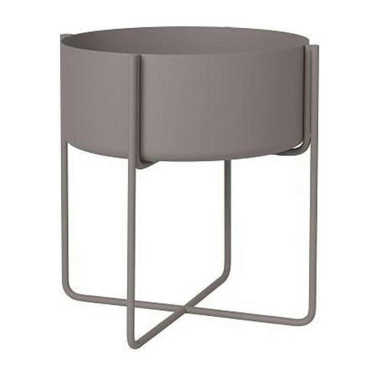 Kena Large Steel Grey Round Plant Stand