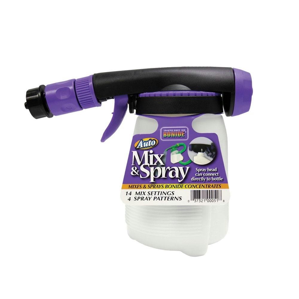 Ergonomic Auto Mix 0.25 Gal Hose End Sprayer with Adjustable Nozzle