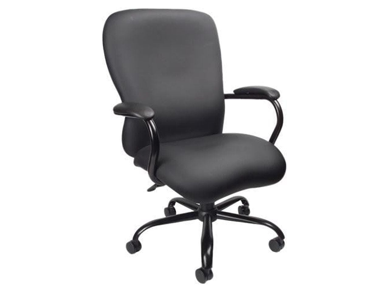 Executive High-Back Ergonomic Swivel Chair in Black CaressoftPlus