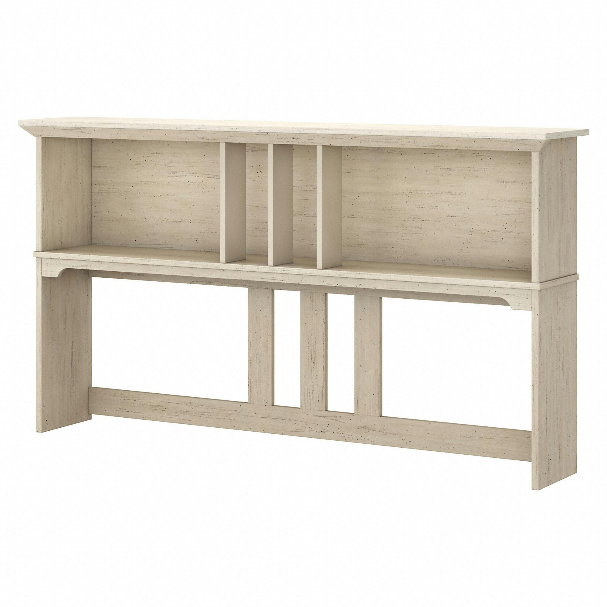 Salinas Antique White 60" Mission-Inspired Hutch for L-Shaped Desk