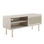 Cambria 47" White Particleboard TV Stand with Rattan Weave
