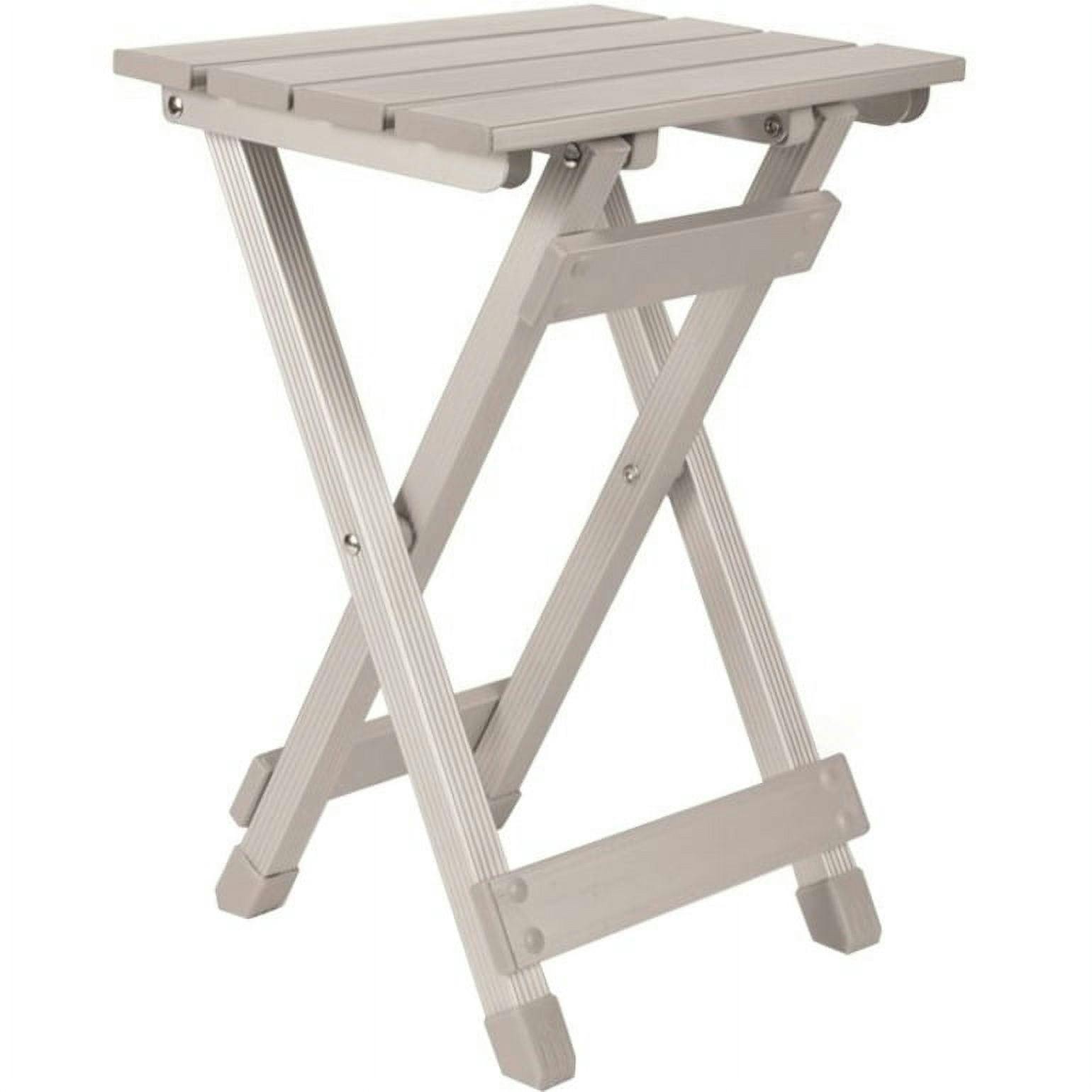 Compact Silver Aluminum Folding Camp Table 12"x10"