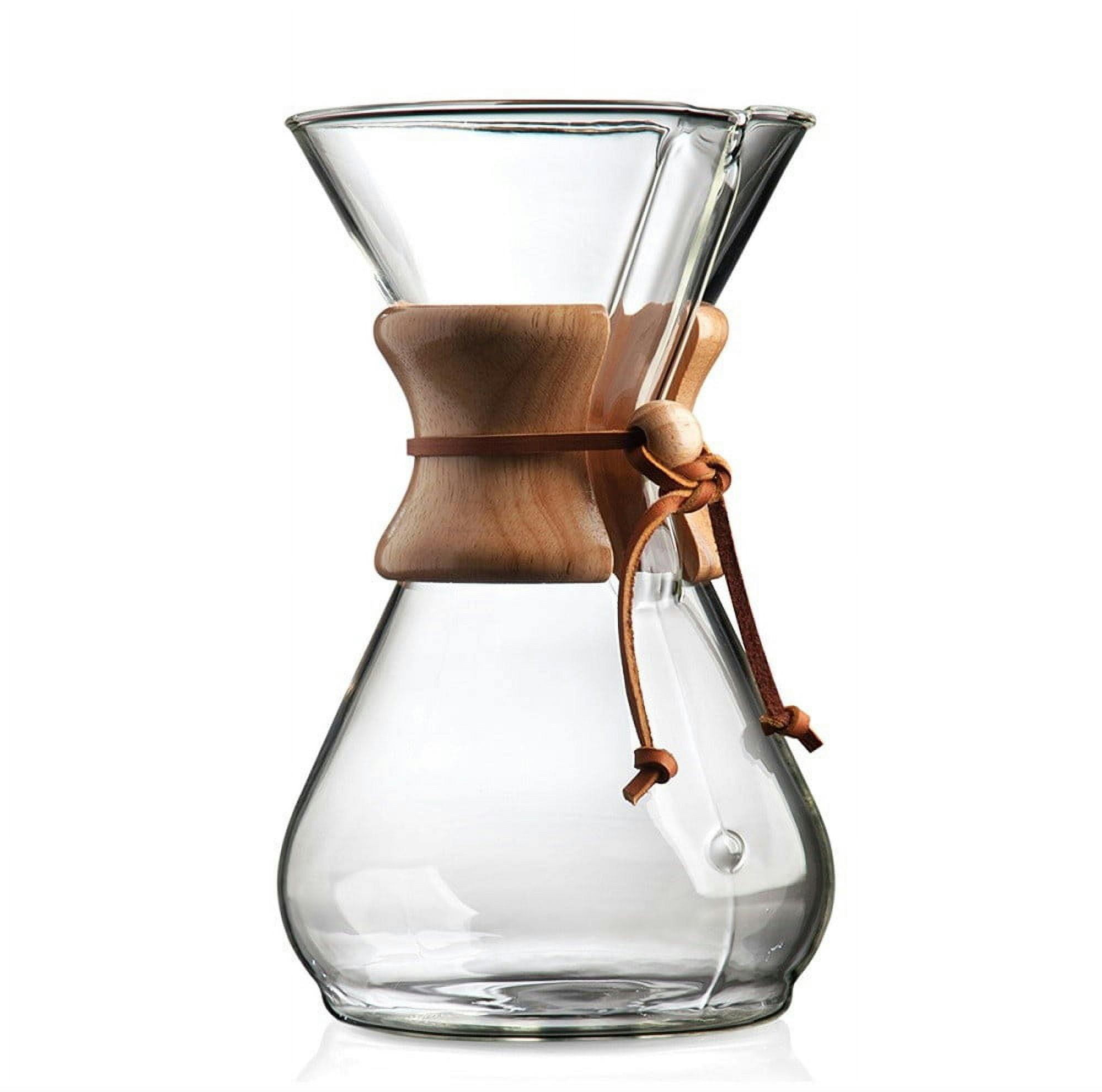 Classic Series 8-Cup Glass Coffeemaker with Wood Collar