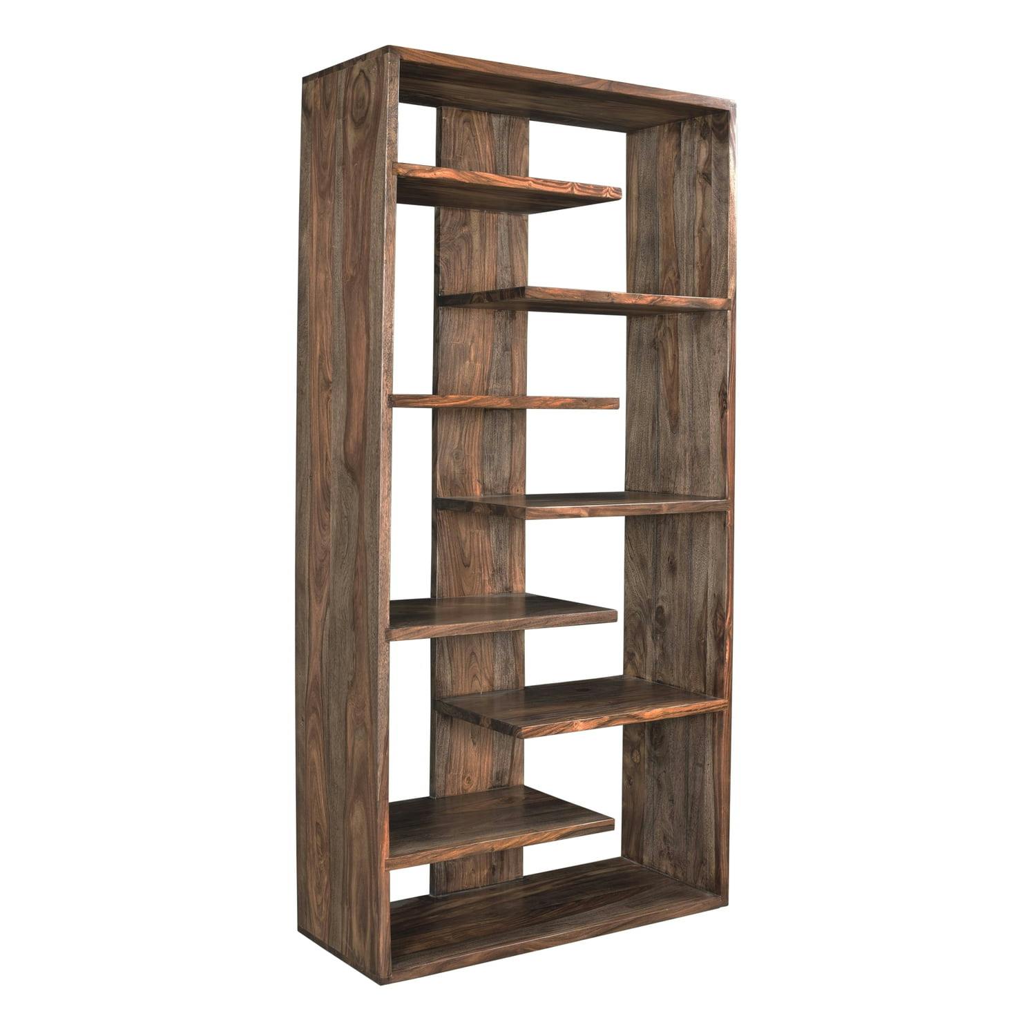Brownstone Nut Brown Solid Sheesham Wood Bookcase with Doors