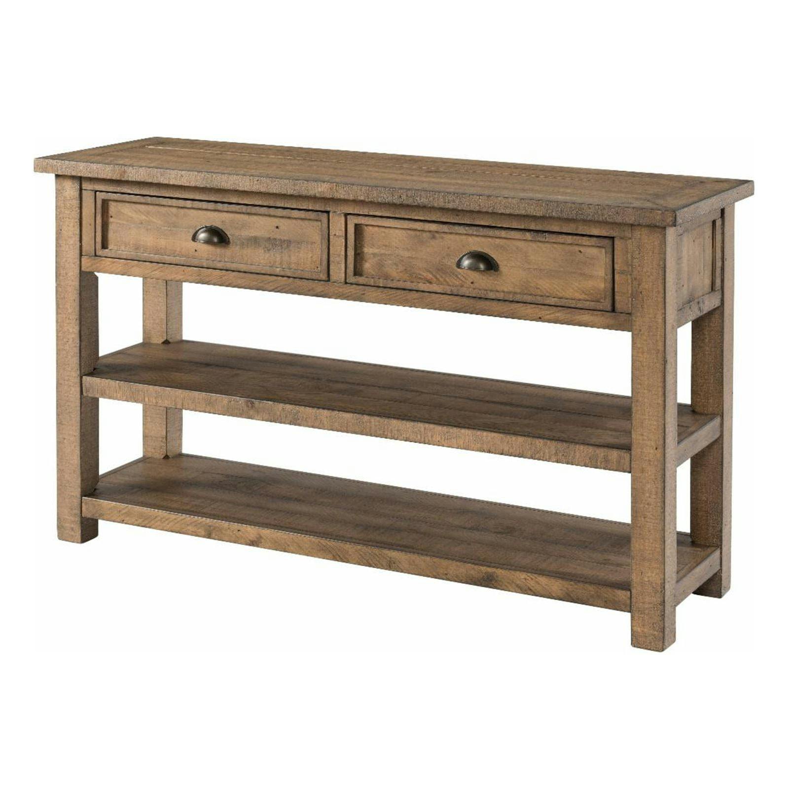 Monterey Reclaimed Natural Wood Console Table with Storage