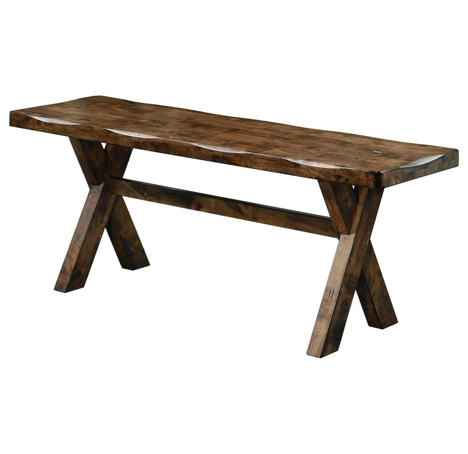 Alston 47'' Knotty Nutmeg Traditional Wooden Dining Bench