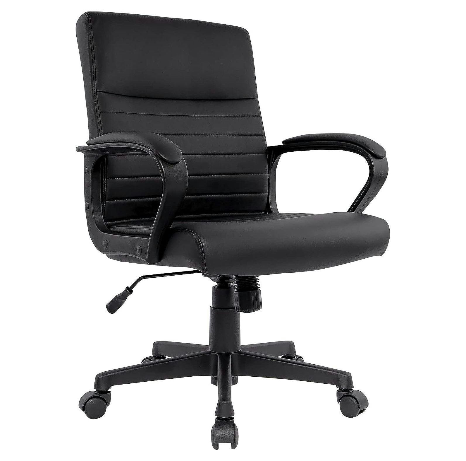 Tervina Executive Black Luxura Faux Leather Swivel Chair