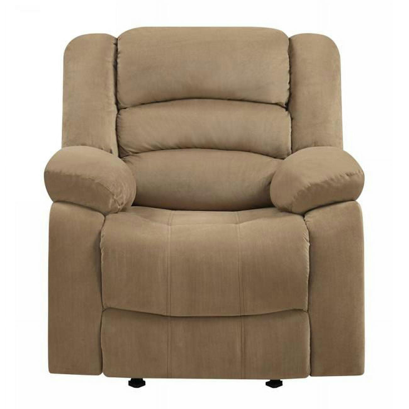 Serene Comfort 35" Beige Microfiber Recliner Chair