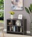 Weathered Gray Modern 3-Tier Hollow Core Console Bookcase