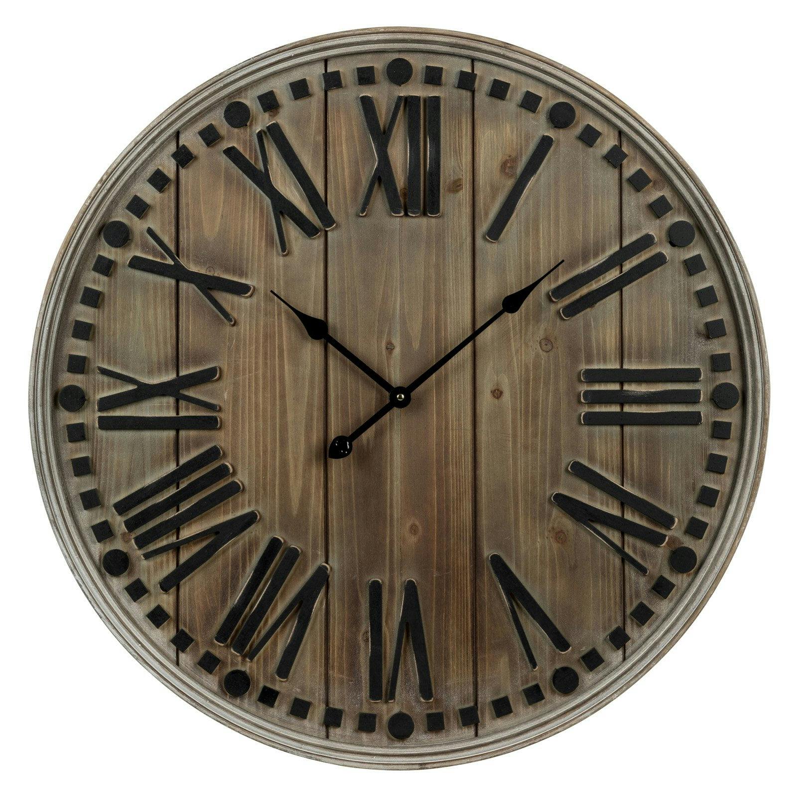 Oversized Linden Wooden Wall Clock