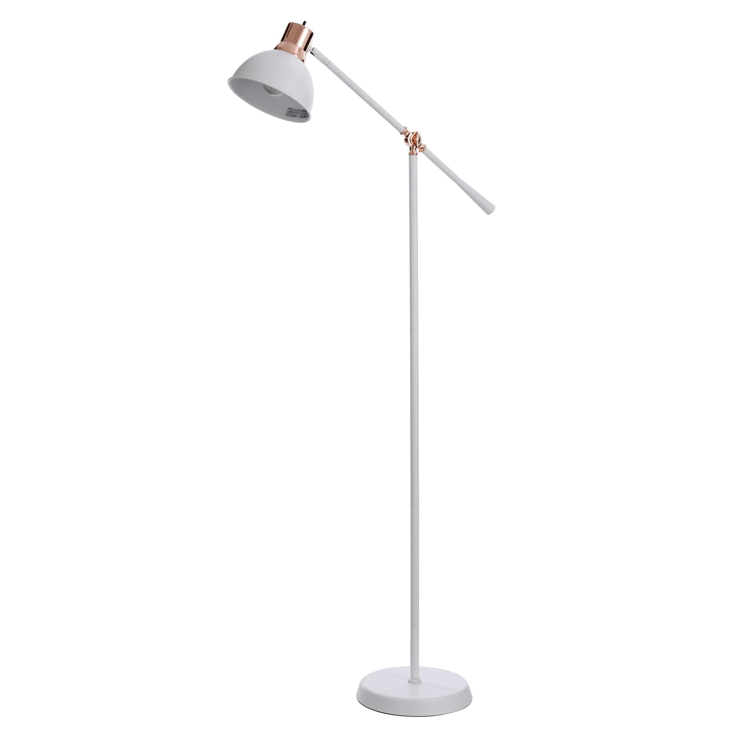 Minimalist White Metal Adjustable Task Floor Lamp