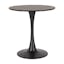 Contemporary Round Marble & Wood Bistro Dining Table