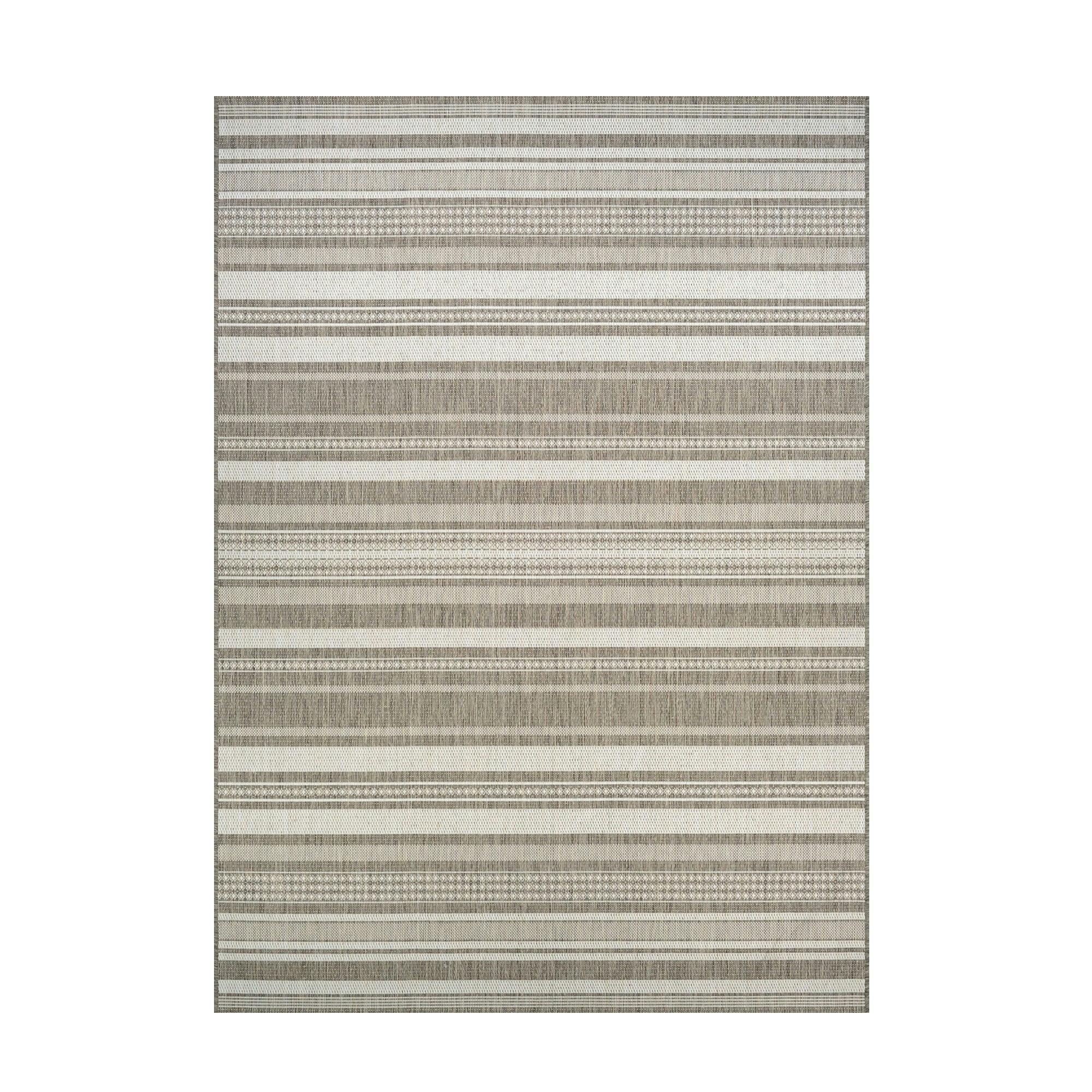 Champagne-Taupe Synthetic Rectangular Area Rug, 9' x 13'