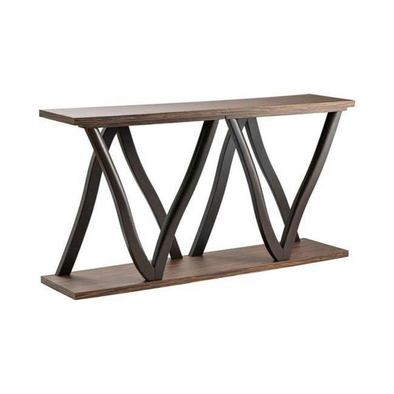 Hawthorne Estate Zebrawood Console Table with Diagonal Supports